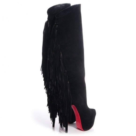 CHRISTIAN LOUBOUTIN Suede Interlopa 165 Fringed Knee
Boots - Picture 2 of 7